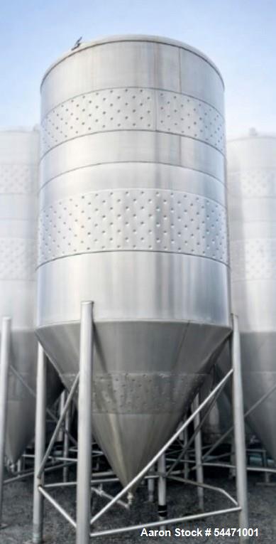 Used Ripley Stainless 4,000 Gallon Fermenter Tank | 304SS Cone Bottom Brewery Vessel