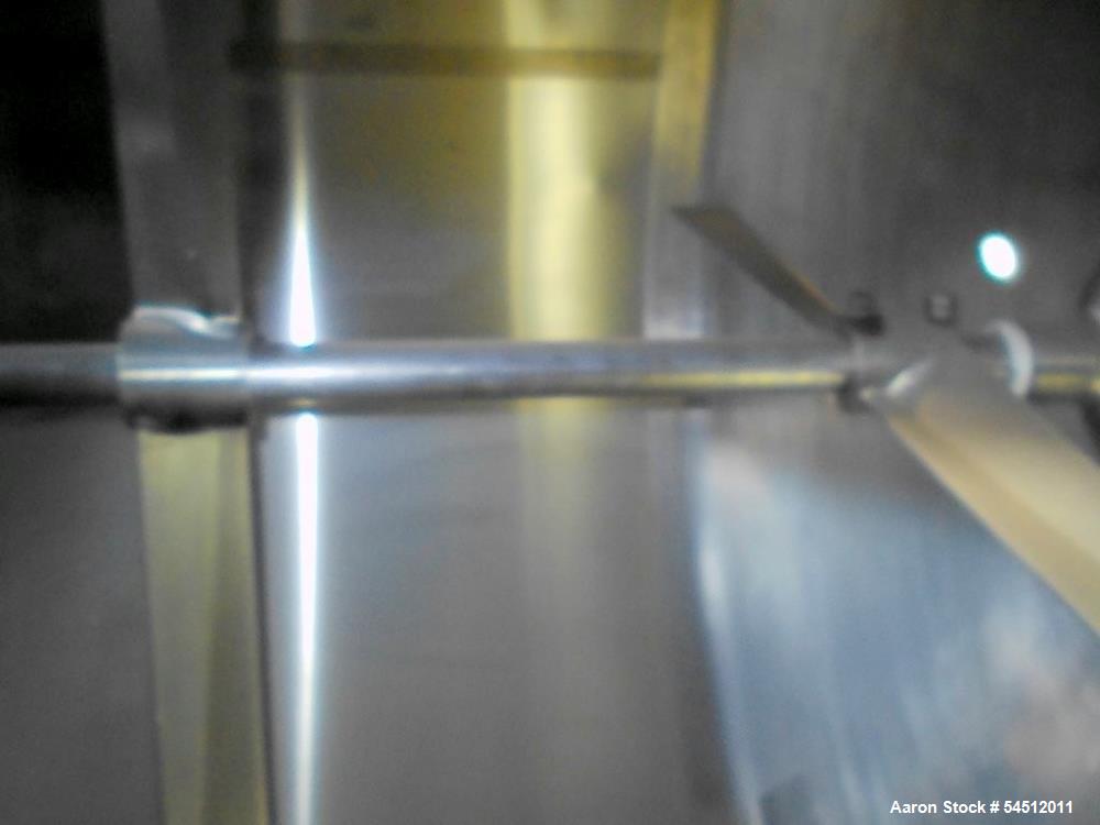 Unused 2,000 Gallon 316 Stainless Steel Process Tank with Side Scrape Mixer