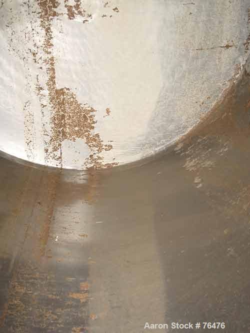 USED: Tank, 1000 gallon, stainless steel, horizontal. Approx 66"diameter x 60" straight side. Dished ends. Insulated with carbonsteel sheathing. Openings: side 18" manway with cover; 4" end bottomout...