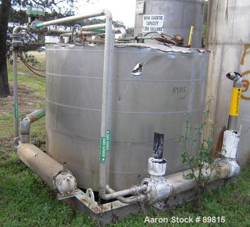 USED: Approximate 1000 gallon stainless steel tank. Approximately 6' diameter x 5' straight side. Flat top and bottom, insulated..