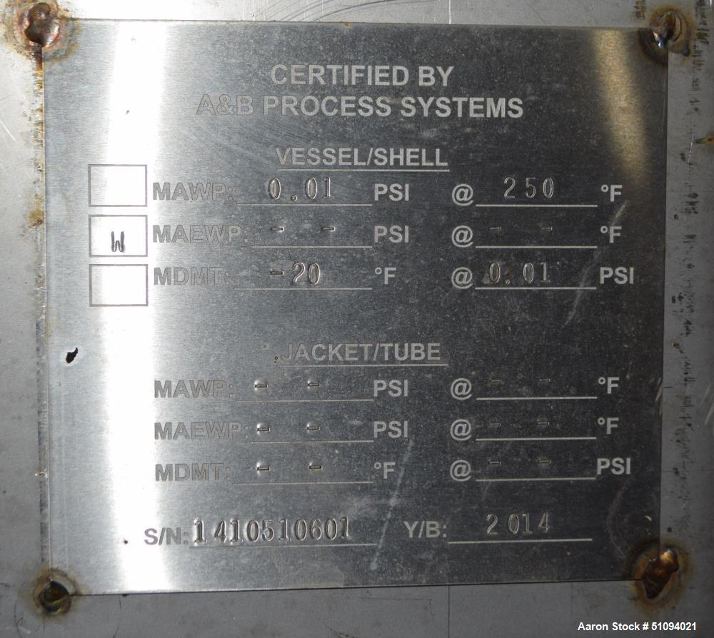 Used A&B Process Tank, 3000 Gallon