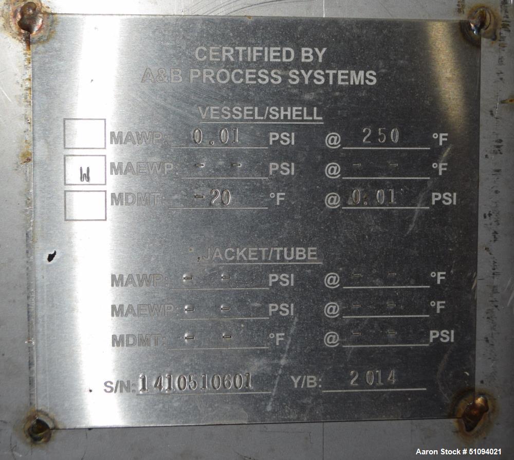 Used- A&B Process Tank, 3000 Gallon