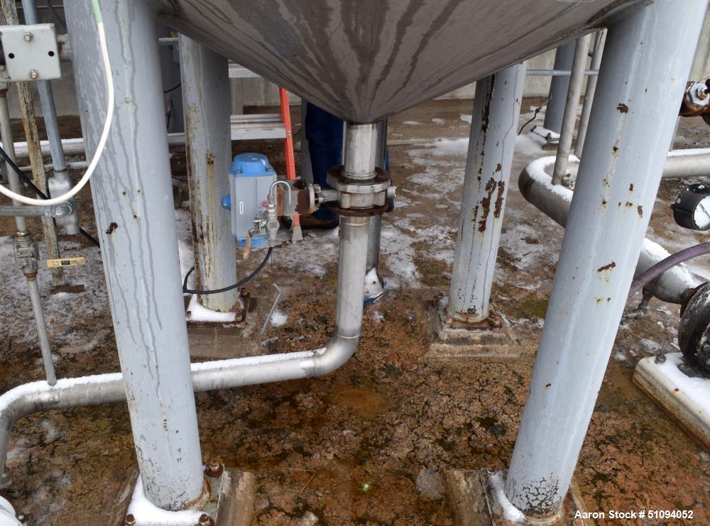 Used A&B Process Tank, Approximate 1,200 Gallon, 316L Stainless Steel, Vertical. Approximate 60" diameter x 96" straight side, dished top, coned bottom. Internal rated 5 psi at -20 to 200 degrees F. ...