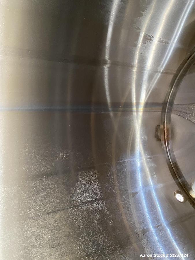 Used A&B Process 1,100 Gallon Sanitary Stainless Steel Vertical Tank | 61" Dia x 92" SS | Slope Bottom | Built 2011