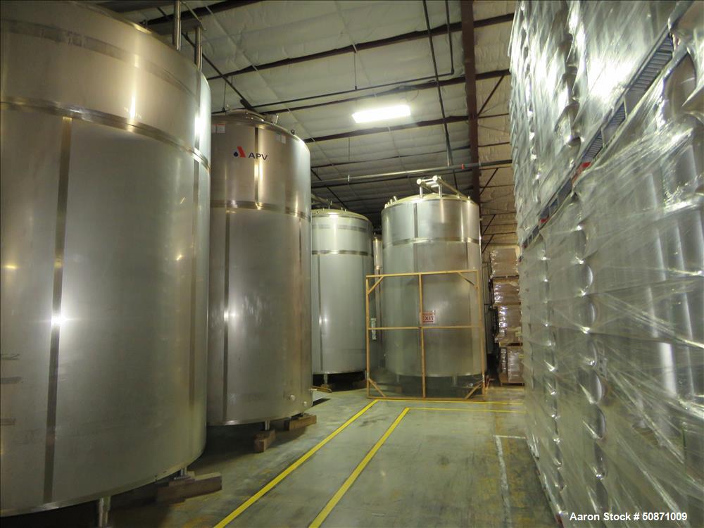 Unused- APV Crepaco 4000 Gallon 316L Stainless Steel Mix Tank