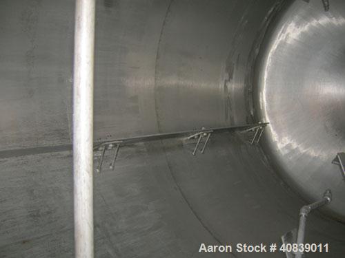 Used Acme Tank, 1500 Gallon, 304 Stainless Steel, Vertical. 72" diameter x 84" straight side. Dish top and bottom. Carbon steel jacket on partial sidewall and bottom head, no rating. Top entering Lig...