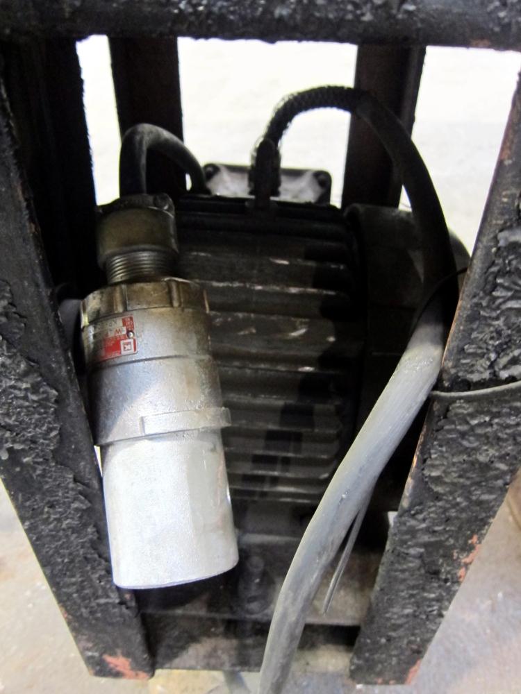 Used Acme Industrial Equipment Tank, 2200 Gallon, 304 Stainless Steel, Vertical. Approximately 104” diameter x 58” straight side, coned top and bottom. Bottom side entering agitator with a 3 blade pr...