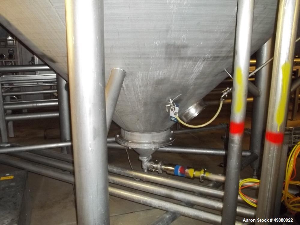Used Alfa Laval tanks, type ZKH Capacity 13700 liter (3624), 316 stainless steel. Rated for 3 bar (45 PSI) at 20 deg C. (76 deg F). On 3 legs. Serial # 488.