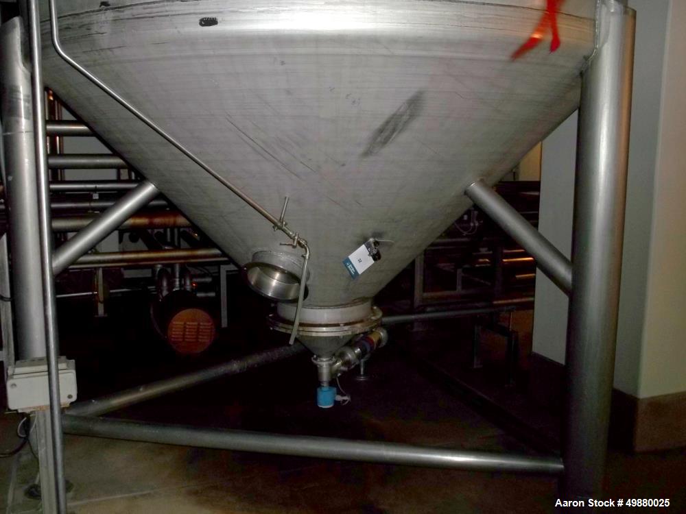 Used Alfa Laval tanks, type ZKH Capacity 13700 liter (3624 gallon), 316 stainless steel. Rated for 3 bar (45 PSI) at 20 deg C. (76 deg F). On 3 legs. Serial # 491.