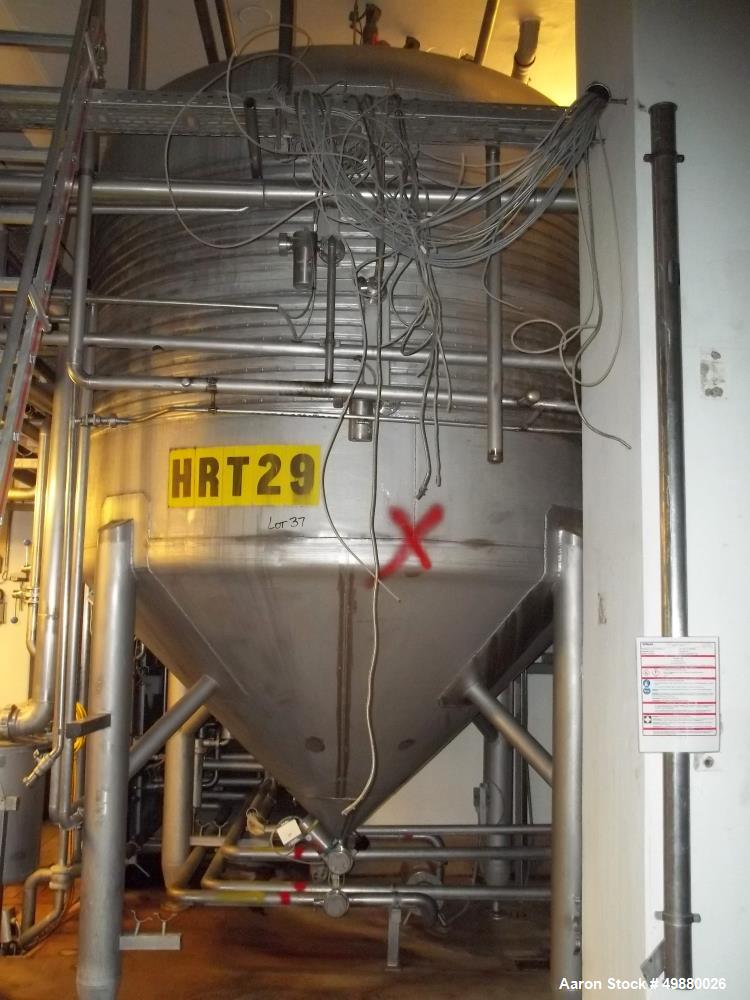 Used Alfa Laval tanks, type ZKH Capacity 13700 liter (3624), 316 stainless steel. Rated for 3 bar (45 PSI) at 20 deg C. (76 deg F). On 3 legs. Serial # 492