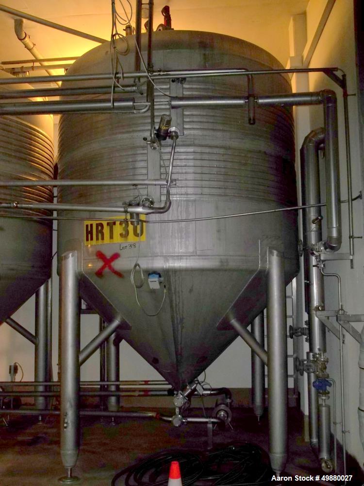 Used Alfa Laval tanks, type ZKH Capacity 13700 liter (3624), 316 stainless steel. Rated for 3 bar (45 PSI) at 20 deg C. (76 deg F). On 3 legs. Serial # 493.