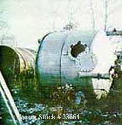 USED:Alloy Fab Inc pressure tank, 304 SS, 4000 gallon, vertical.9' dia x 6'2" straight side. Dished heads. Internal 30 psi @ 300 deg Fcoil 150 psi @ 500 deg F. Bottom openings: (2) 2" (1) 3" bottom c...