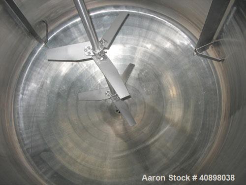 Used Alloy Fab Reactor, 2000 Gallon, 316L Stainless Steel Construction. 7' diameter x 6' straight side, dish top and bottom, rated 50 psi and full vacuum at 400 F internal, 304L stainless steel 1/2 p...