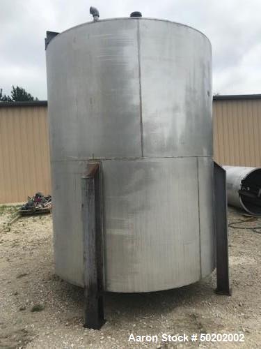 Used- Alloy Fabricators Open Top 3750 Gallon Vertical Stainless Steel Mixing Tan