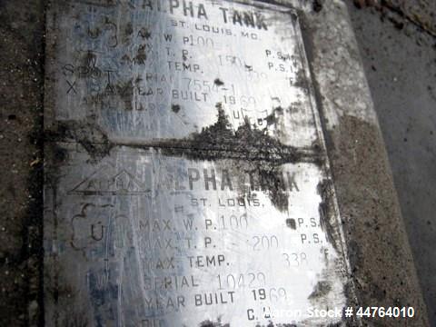 Used 3000 Gallon 316 Stainless Steel Alpha Tank & Metals Pressure Tank, Model A