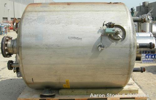 Used- Apache Stainless pressure tank, 1000 gallon, 304L stainless steel, vertical. 66" diameter x 66" straight side, dished ...