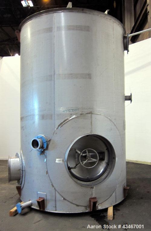 Unused- Apache Stainless Equipment Tank, 4500 Gallon, 304L Stainless Steel, Vertical. 96" Diameter x 144" straight side. Flat welded top, flat bottom. Internal rated atmospheric at 120 degrees F. Fix...