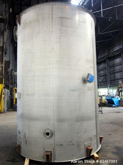 Unused- Apache Stainless Equipment Tank, 4500 Gallon, 304L Stainless Steel, Vertical. 96" Diameter x 144" straight side. Flat welded top, flat bottom. Internal rated atmospheric at 120 degrees F. Fix...