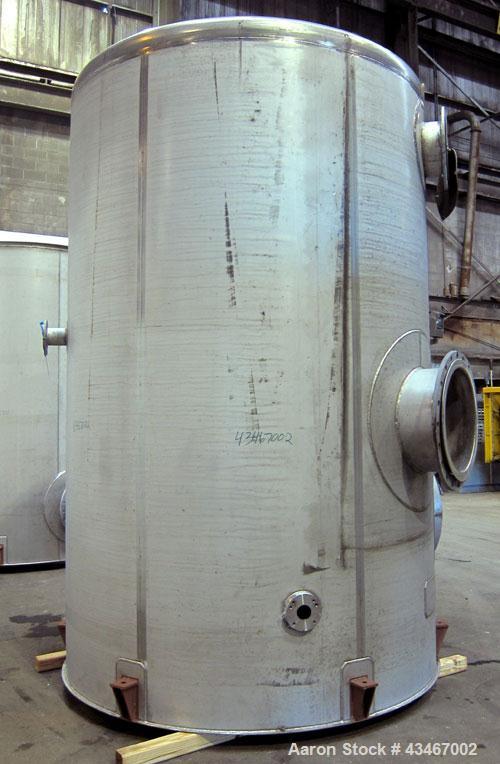 Unused- Apache Stainless Equipment Tank, 4400 Gallon, 304L Stainless Steel, Vertical. 96" Diameter x 144" straight side. Dished top, flat bottom. Internal rated atmospheric at 120 degrees F. Openings...