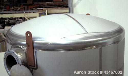 Unused- Apache Stainless Equipment Tank, 4400 Gallon, 304L Stainless Steel, Vertical. 96" Diameter x 144" straight side. Dished top, flat bottom. Internal rated atmospheric at 120 degrees F. Openings...