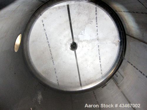 Unused- Apache Stainless Equipment Tank, 4400 Gallon, 304L Stainless Steel, Vertical. 96" Diameter x 144" straight side. Dished top, flat bottom. Internal rated atmospheric at 120 degrees F. Openings...