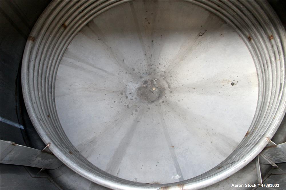 Used Apache Stainless Storage Tank, 3000 Gallon, 304 Stainless Steel, Vertical.