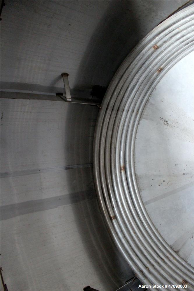 Used Apache Stainless Storage Tank, 3000 Gallon, 304 Stainless Steel, Vertical.