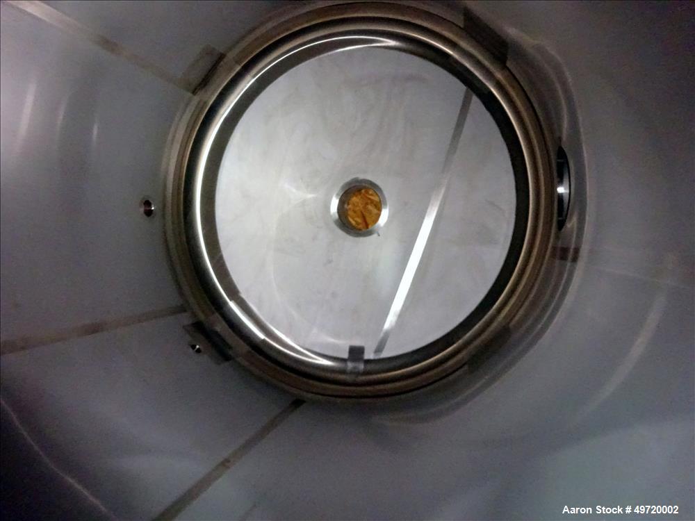 Unused- Apache Stainless Tank, 2,030 Gallon, 304L Stainless Steel, Vertical. Approximate 78-3/4" diameter x 86-5/8" straight side, flat top, dished bottom. Internal rated 0.2 psi at -20 to 250 degree...