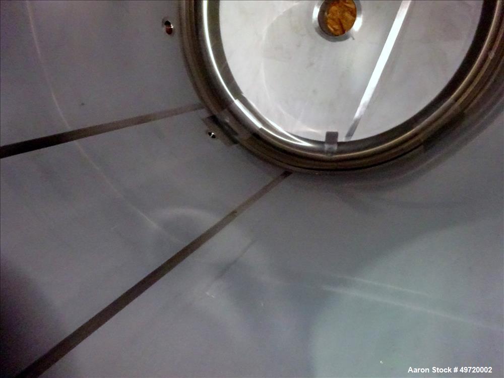 Unused- Apache Stainless Tank, 2,030 Gallon, 304L Stainless Steel, Vertical. Approximate 78-3/4" diameter x 86-5/8" straight side, flat top, dished bottom. Internal rated 0.2 psi at -20 to 250 degree...