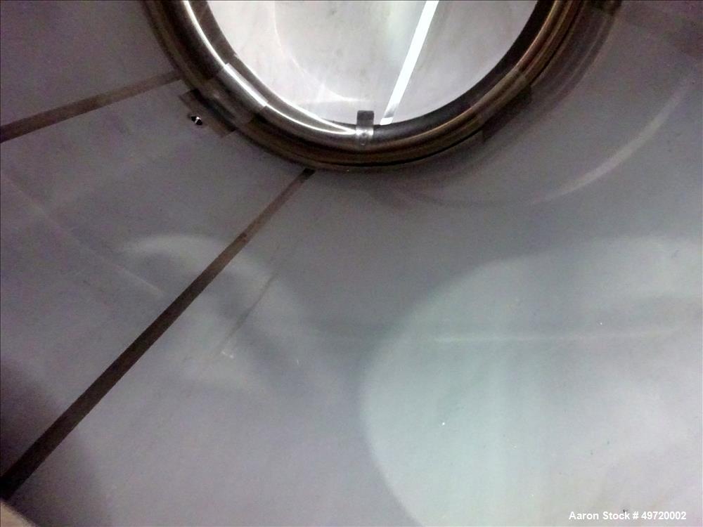 Unused- Apache Stainless Tank, 2,030 Gallon, 304L Stainless Steel, Vertical. Approximate 78-3/4" diameter x 86-5/8" straight side, flat top, dished bottom. Internal rated 0.2 psi at -20 to 250 degree...