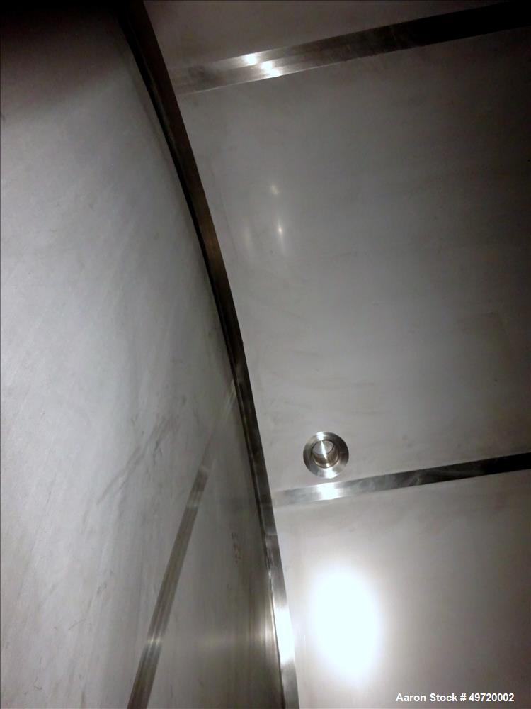 Unused- Apache Stainless Tank, 2,030 Gallon, 304L Stainless Steel, Vertical. Approximate 78-3/4" diameter x 86-5/8" straight side, flat top, dished bottom. Internal rated 0.2 psi at -20 to 250 degree...