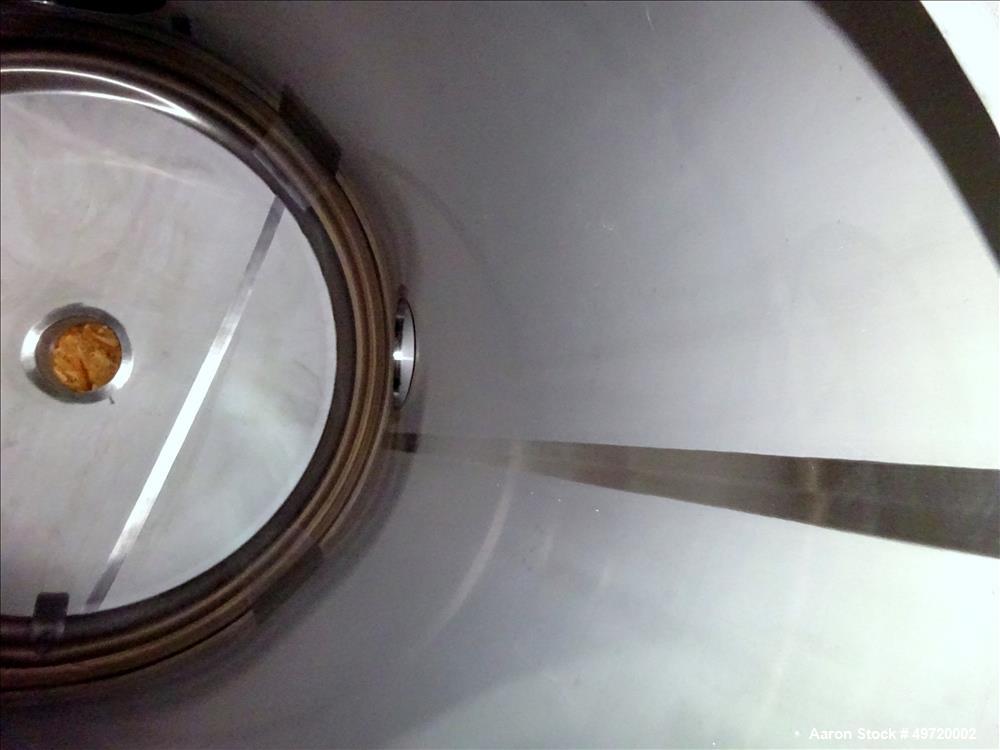 Unused- Apache Stainless Tank, 2,030 Gallon, 304L Stainless Steel, Vertical. Approximate 78-3/4" diameter x 86-5/8" straight side, flat top, dished bottom. Internal rated 0.2 psi at -20 to 250 degree...