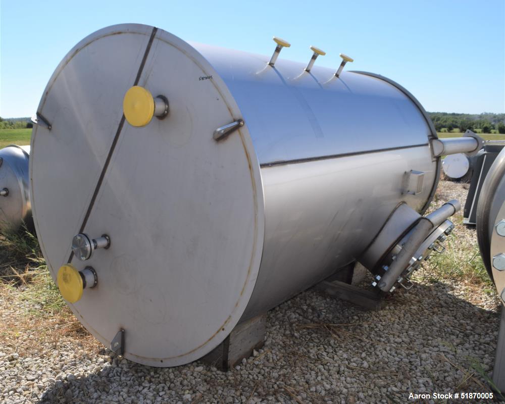 Unused- Apache Stainless Tank, 2263 Gallon, 304L Stainless Steel, Vertical. 72" Diameter x 120" straight side, flat top, con...