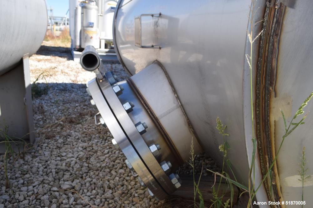 Unused- Apache Stainless Tank, 2263 Gallon, 304L Stainless Steel, Vertical. 72" Diameter x 120" straight side, flat top, coned bottom. Internal rated 1 psi at 250 degrees F. Openings top 2", 3", 4", ...