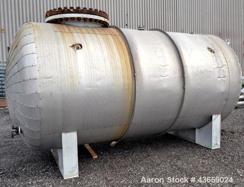 Used Arrow Tank & Engineering Pressure Tank, 4000 Gallons, 304L Stainless Steel, Horizontal. Approximate 84” diameter x 149” straight side, dished heads. Internal rated 50 psi & Full Vacuum at -20 to...