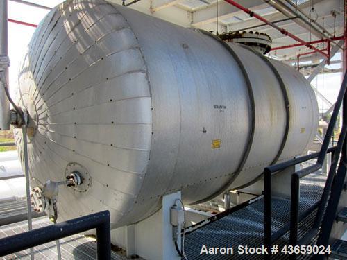 Used Arrow Tank & Engineering Pressure Tank, 4000 Gallons, 304L Stainless Steel, Horizontal. Approximate 84” diameter x 149” straight side, dished heads. Internal rated 50 psi & Full Vacuum at -20 to...