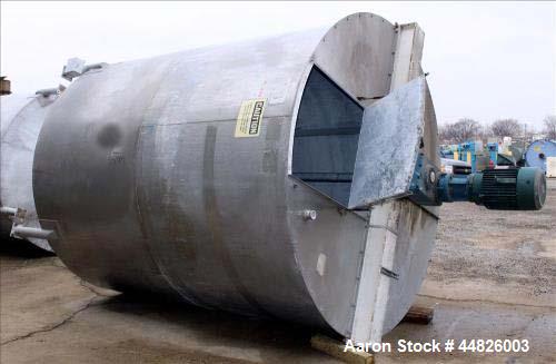 Used Approximately 4,000 gallon Bright Sheet Metal Tank.