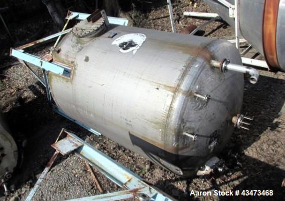 Used Buffalo Pressure Tank, 4,000 Gallon, 304 Stainless Steel, Vertical. Approximate 96" diameter x 117" straight side, dish top & bottom. Internal rated 14 psi at 300 degrees F. Openings top (2) 1",...