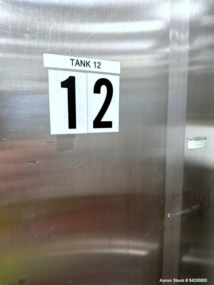 Used Cherry Burrell Vertical Mixing Tank | 4,500 Gallon 304 Stainless Steel Beverage Vessel