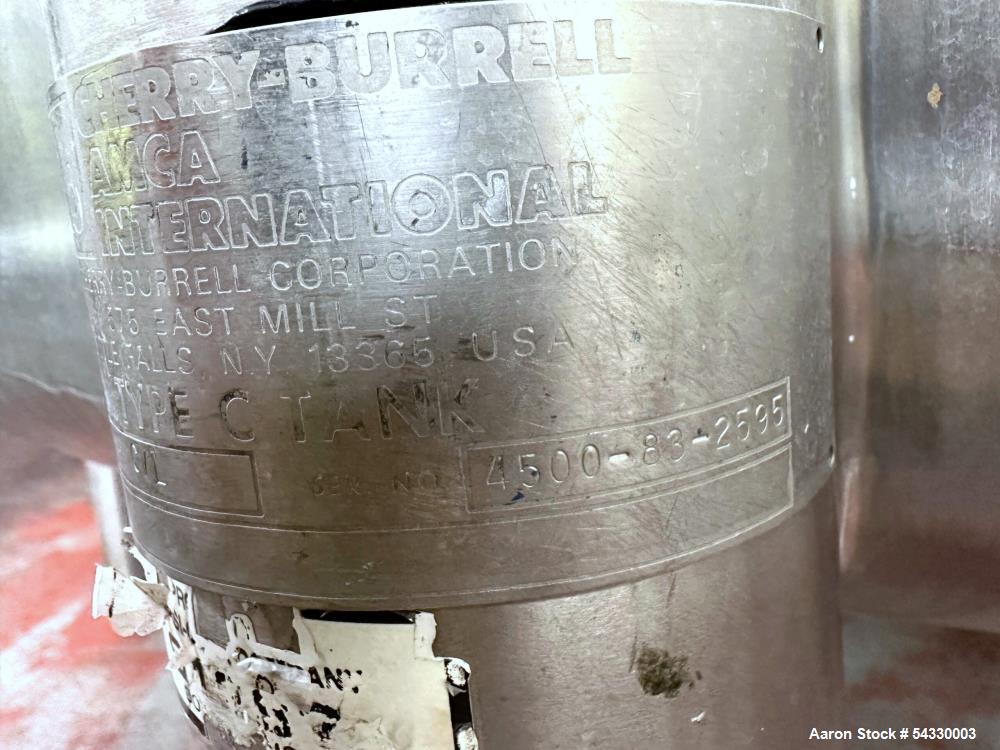 Used Cherry Burrell Vertical Mixing Tank | 4,500 Gallon 304 Stainless Steel Beverage Vessel