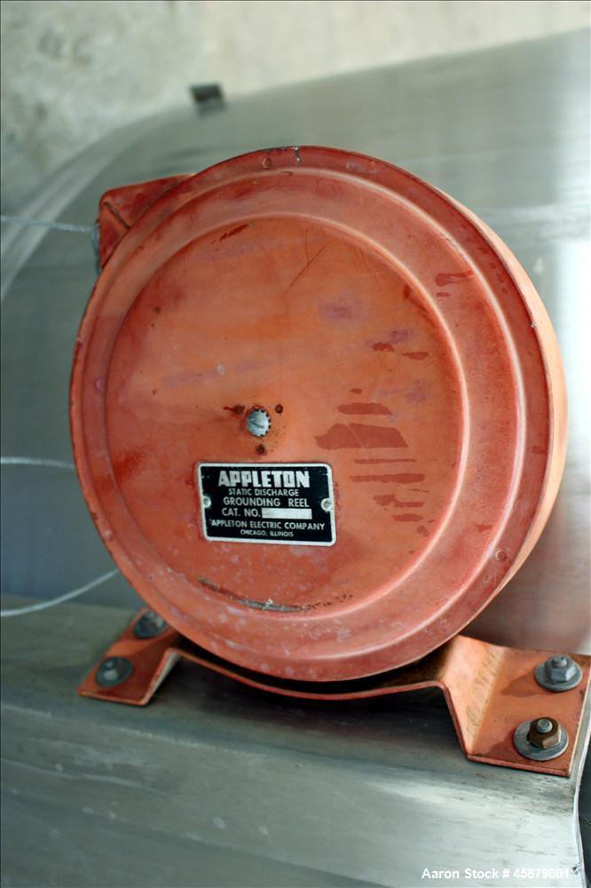 Used Cherry Burrell Type C Tank, Model CVS, 1,000 Gallon, 304 Stainless Steel, Vertical. Approximately 64" diameter x 60" straight side. Dished top and bottom. Design pressure 7 psi. Top openings: 17...
