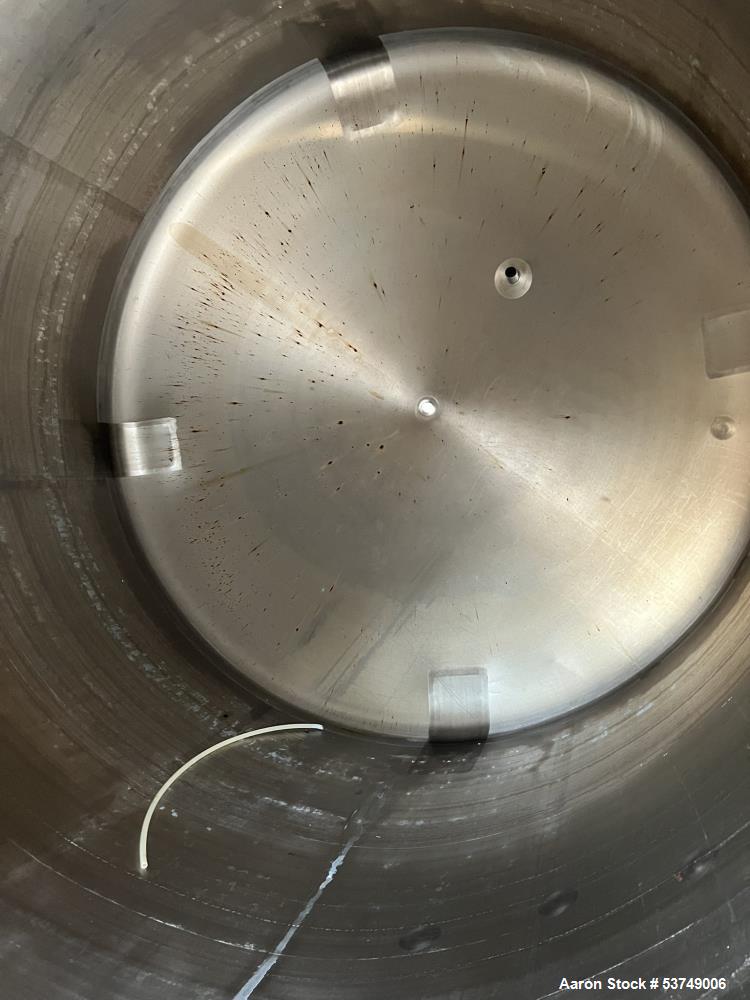 Cherry Burrell Model CV 2,000 Gallon Stainless Steel Vertical Tank