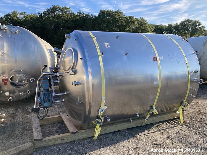 Used-Cherry Burrell 2000 Gallon 304 Stainless Steel Jacketed Batch Processor