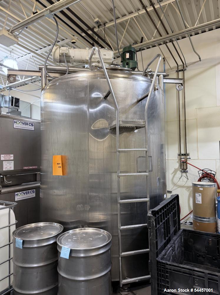 Used Cherry Burrell 2,000 Gallon Jacketed Batch Processor | Stainless Steel Agitated Mixing Tank