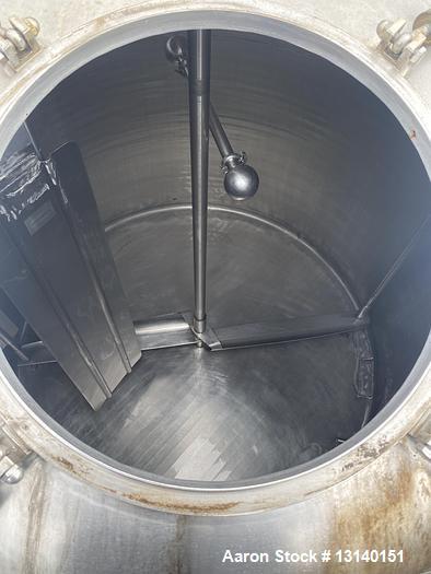 Cherry Burrell Approximately 1500 Gallon 304 Stainless Steel Jacketed Proce