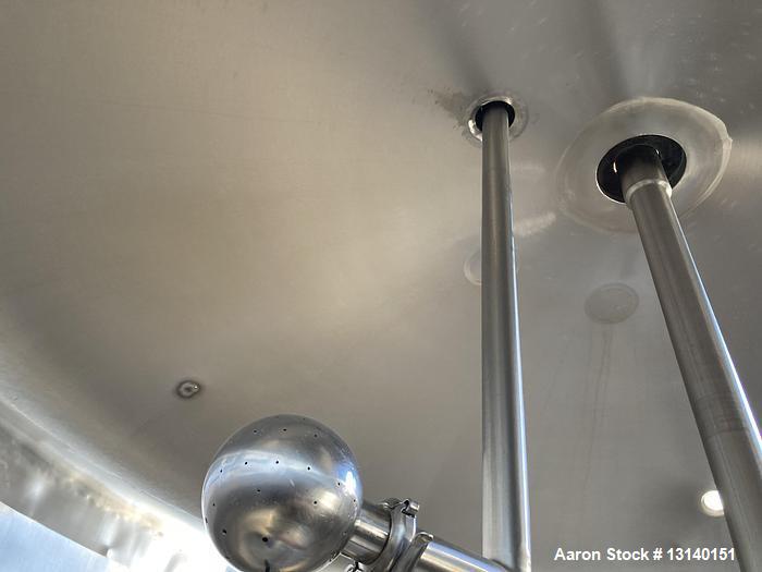 Cherry Burrell Approximately 1500 Gallon 304 Stainless Steel Jacketed Proce