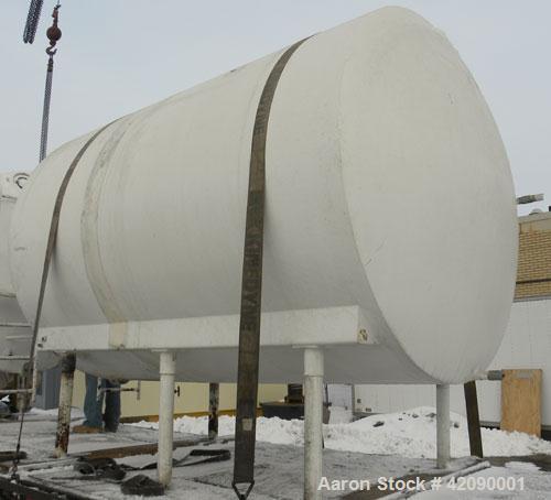 Used Cherry Burrell Storage Tank, 3000 gallon, model GHW, 304 stainless steel, horizontal. 84" diameter x 108" straight side, dished heads. Insulated with carbon steel sheathing. 1/4 channel jacket o...