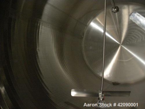 Used Cherry Burrell Storage Tank, 3000 gallon, model GHW, 304 stainless steel, horizontal. 84" diameter x 108" straight side, dished heads. Insulated with carbon steel sheathing. 1/4 channel jacket o...