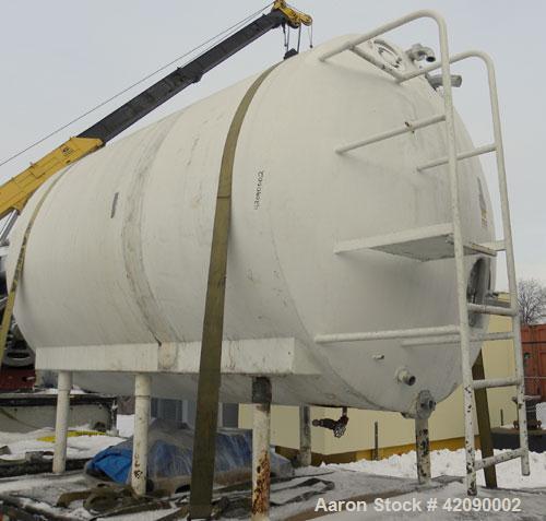 Used Cherry Burrell Storage Tank, 3000 gallon, model GHW, 304 stainless steel, horizontal. 84" diameter x 108" straight side, dished heads. Insulated with carbon steel sheathing. 1/4 Channel jacket o...