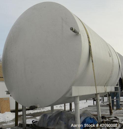 Used Cherry Burrell Storage Tank, 3000 gallon, model GHW, 304 stainless steel, horizontal. 84" diameter x 108" straight side, dished heads. Insulated with carbon steel sheathing. 1/4 Channel jacket o...